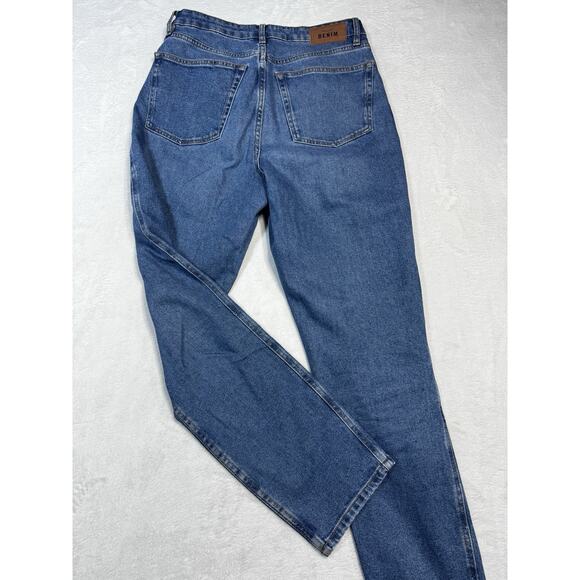 Sézane Denim Jean Sz40 (US 8) Med Wash High Rise Straight Leg French Minimalist - Picture 2 of 9